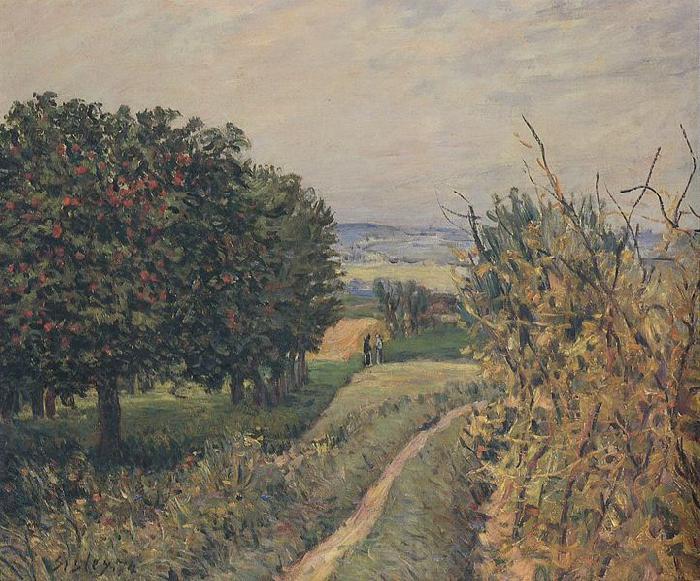 Alfred Sisley Among the Vines Louveciennes, Spain oil painting art